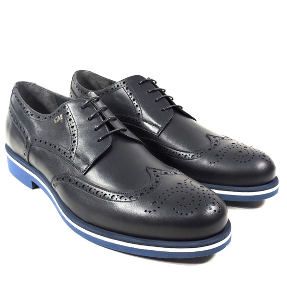 GOOD MAN ?? MEN\'S BLUE LEATHER COMFORT OXFORD SHOES main image 8